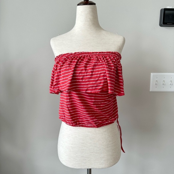 Abercrombie & Fitch Striped Tube Top - Color: RED STRIPE - Picture 7 of 8